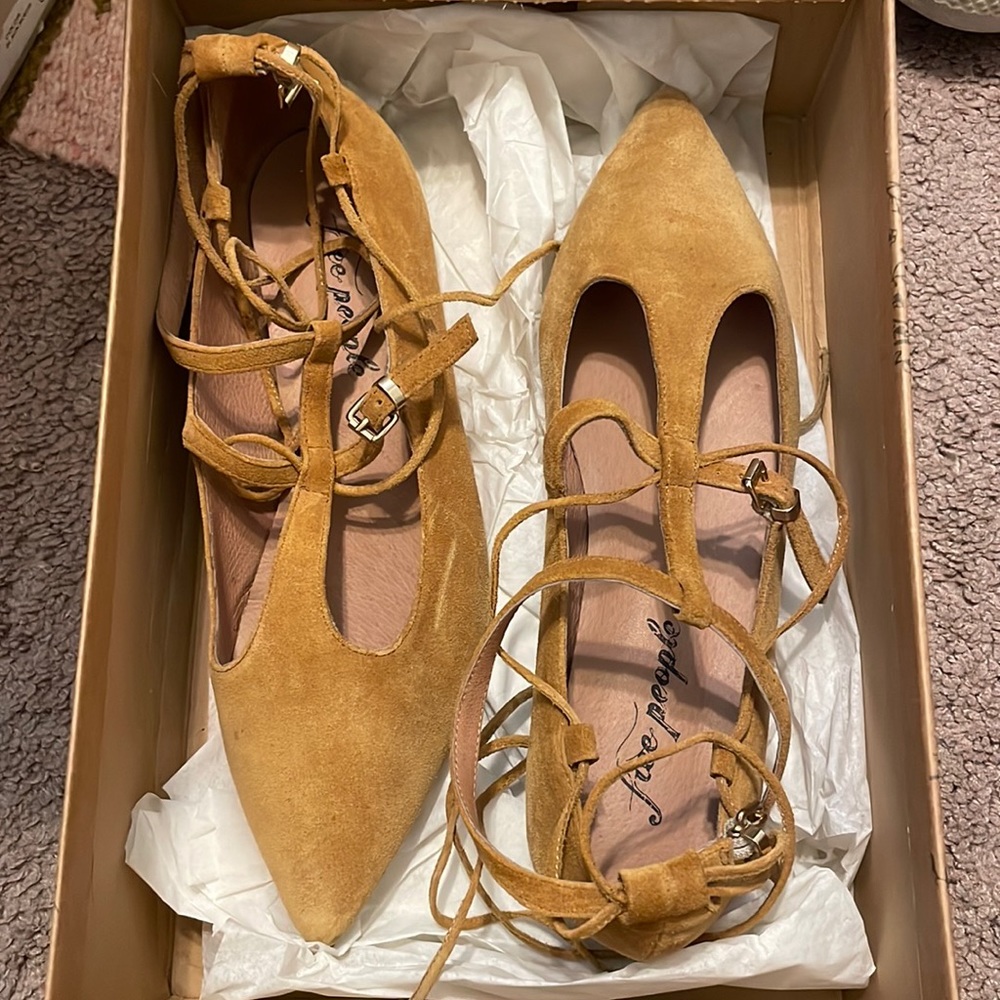 Free people lace up flat